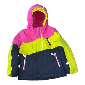 KILLTEC Girls Kids Waterproof Windproof Pink Neon Yellow Snowboard Jacket